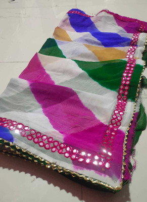 Neelkanth Ent Striped Handloom Chiffon Saree(Multicolor)