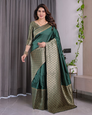 THE PRIVATE LABLE Printed Banarasi Art Silk Saree(Multicolor)