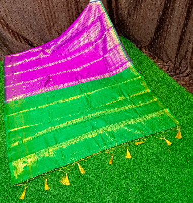 Spewim Woven Kanjivaram Art Silk Saree(Purple)