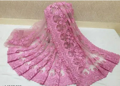 GALANI ENTERPRISE Embroidered Bollywood Net Saree(Pink)