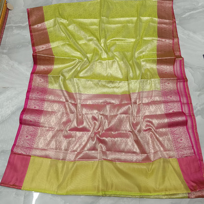 Haniya creation Woven Banarasi Art Silk Saree(Green)