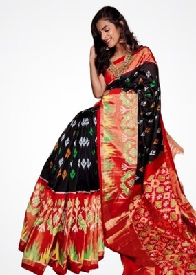 Saadhvi Printed Mysore Pure Silk Saree(Black)