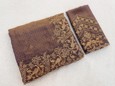 K 5 FASHION Embellished Bollywood Tissue Saree(Purple)