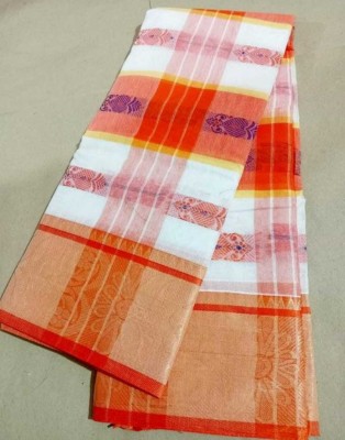 pal saree mahal Printed Tant Cotton Blend Saree(Multicolor)