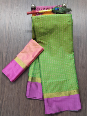 ASHTA Self Design Mysore Art Silk, Pure Silk Saree(Light Green)
