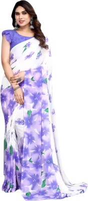 Sita Printed Bollywood Georgette Saree(Blue, White)