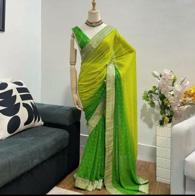 Bansari Textiles Embroidered Bollywood Georgette Saree(Light Blue)