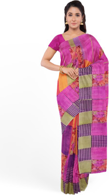 Suntex Printed Bandhani Georgette Saree(Multicolor)
