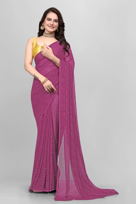 Triveni Fab Self Design Daily Wear Viscose Rayon Saree(Pink)