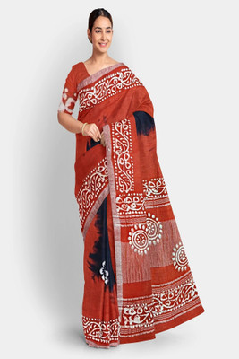 PRIDE SALES Printed Daily Wear Cotton Silk Saree(Multicolor)