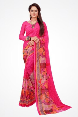 Suali Self Design Bollywood Georgette Saree(Pink)