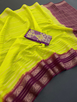 K 5 FASHION Solid/Plain Bollywood Viscose Rayon Saree(Multicolor)