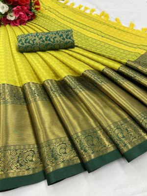 ANANDHARA Cotton Blend Self Design Blouse Material