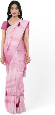 Avishya Woven Handloom Silk Blend Saree(Pink)