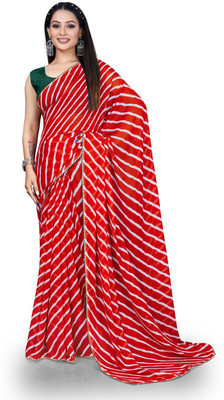 SVB Sarees Printed Daily Wear Georgette Saree(Red)