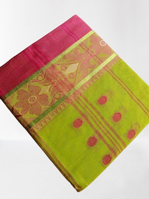 Bikash Dutta Fashion Self Design Tant Pure Cotton Saree(Red)