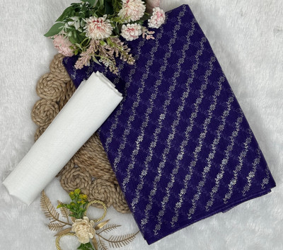 SROLY Floral Print Bollywood Net Saree(Purple)