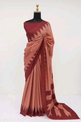 SimSim Trendz Printed Daily Wear Polyester Saree(Cream)