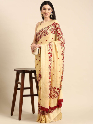 Aishwarya Printed Daily Wear Viscose Rayon Saree(Maroon)