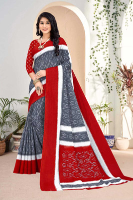 K SALIYA ENTERPRISE Printed Bollywood Pure Cotton Saree(Multicolor)