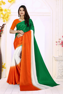 SHREEKARNIKA FASHION Digital Print Bollywood Art Silk Saree(White)