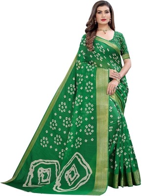 Saadhvi Woven Banarasi Art Silk Saree(Green)