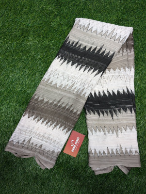 Panchvati NX Printed Bollywood Georgette Saree(Grey, White)