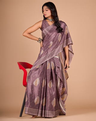 nirmal creation Printed Bollywood Chiffon Saree(Multicolor)