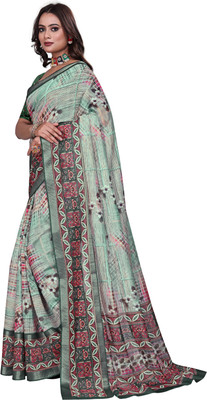 Gajal Woven, Printed Kanjivaram Pure Cotton, Cotton Silk Saree(Multicolor)