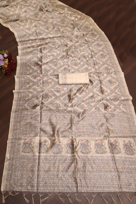 K 5 FASHION Embellished, Digital Print Bollywood Cotton Silk Saree(Yellow)