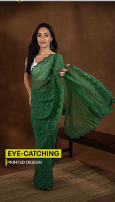 MAHARAJ SAREES Digital Print Bollywood Georgette Saree(Green)