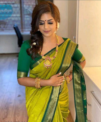 mishihouse Woven Banarasi Jacquard Saree(Multicolor)