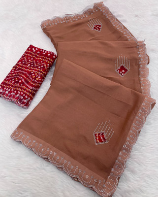 Ethina Fashion Embellished Bollywood Georgette Saree(Light Green)