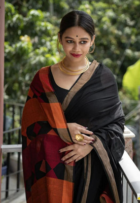 ETHINICPORT Woven Banarasi Cotton Silk Saree(Multicolor)