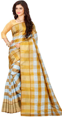 HARE KRISHNA ENTERPRISE Solid/Plain Handloom Pure Cotton Saree(White)
