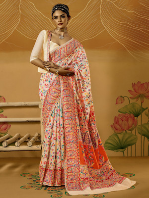 Divastri Printed Daily Wear Cotton Silk Saree(Multicolor)