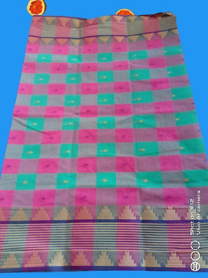 Tm taant saree Self Design Tant Pure Cotton Saree(Maroon)