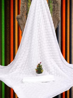 NORAFLEX Embroidered Bollywood Net Saree(White)