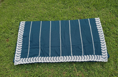 GAJANAND FATION Embroidered, Floral Print, Striped Bollywood Dupion Silk Saree(Multicolor)