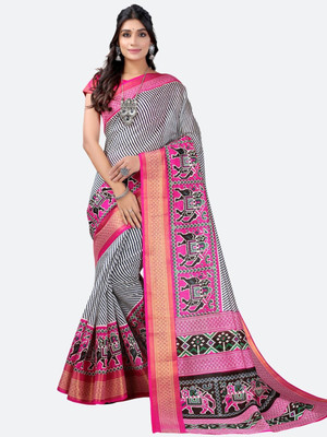 Suali Self Design Bollywood Art Silk Saree(Multicolor)