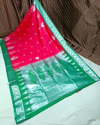 Spewim Woven Kanjivaram Art Silk Saree(Red)
