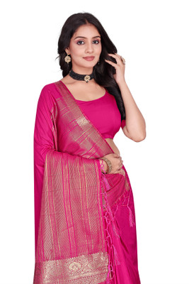 Aarunika LGF Printed Bollywood Pure Silk Saree(Pink)