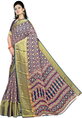 AVM SILK MILLS Printed Daily Wear Chiffon Saree(Multicolor)