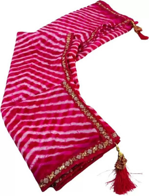 Suali Printed Bollywood Georgette Saree(Pink)