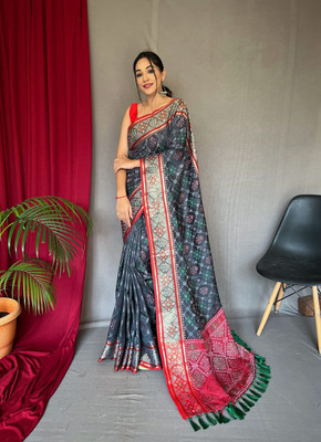 Divastri Solid/Plain Banarasi Art Silk Saree(Grey)