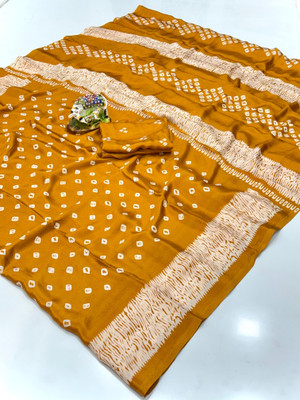 SFCS Printed Kalamkari Jacquard Saree(Mustard)