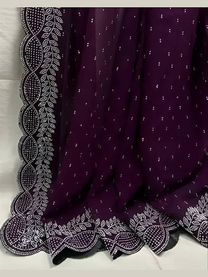 TIRTHU ENTERPRISE Embellished Handloom Art Silk Saree(Purple)