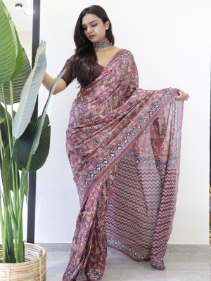 Sareemall Printed Arani Pattu Pure Cotton Saree(Multicolor)