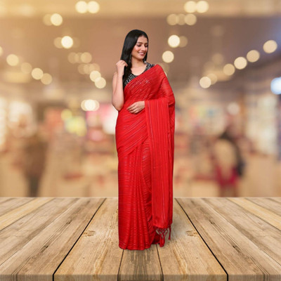 KALPNA CREATION Solid/Plain Bollywood Georgette Saree(Multicolor)