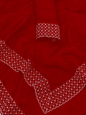 Zeekha Self Design Bollywood Georgette Saree(Dark Green)